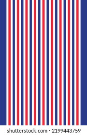 vertical striped pattern seamless France flag color blue white red template lines vector illustration 