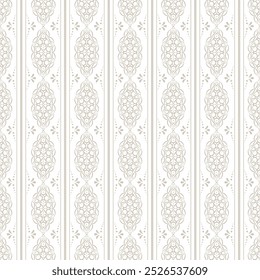 Vertical Striped wallpaper pattern with damask motif. Seamless background for fashion , fabric, textile, wallpaper , wrapping and all prints