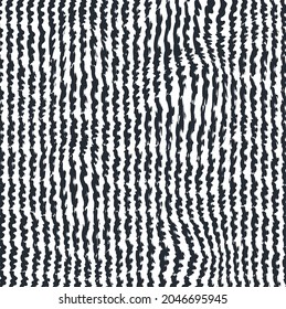 Las franjas verticales se distorsionan para formar un patrón general.