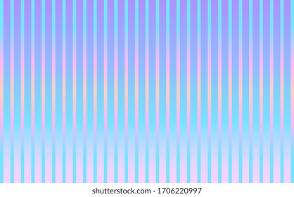 Vertical stripes pattern. Abstract vector background. Optical illusion, neon glowing. Pink, blue, purple paslel colors. Retro, vintage gradient. Trendy modern design. Banner, wallpaper, web template