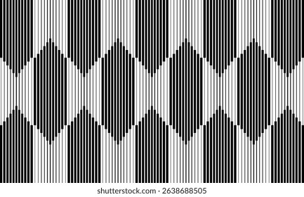 Vertical stripes pattern. Parallel lines background. Wallpaper with halftone effect. Abstract geometric monochrome print. Simple ornament. Minimalist digital design. Vector graphic illustration.