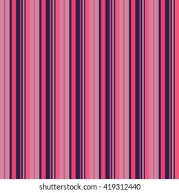 Vertical stripes pattern, seamless texture background. Pink and Violet stripes on dark blue color. Vector
