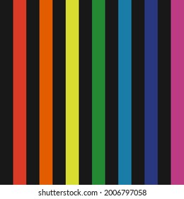 Rayas verticales. Arcoiris y líneas negras en uno. Fondo de pantalla de líneas simples vectores.