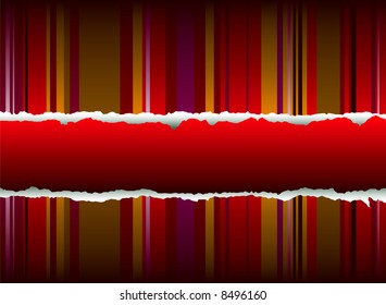 Vertical stripes in red that would make an ideal background with a rip