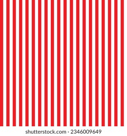 Vertical stripes, red and white pattern, vector illustration