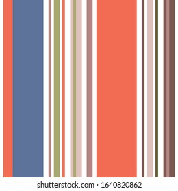 Vertical Stripes Seamless Pattern. Cool Lines Endless Design. Autumn Winter Business Suit Vertical Line Pattern. Summer, Spring Seamless Stripes Texture Male, Female, Childrens Modern Fashion Textile.