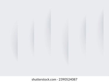 Vertical stripes with shadows. Cuts in paper sheet. Vector realistic shadow forms. Abstract background. Template for design. EPS10. 