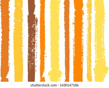 Vertical stripes of thick and thin paint or ink lines seamless vector pattern on white. Brush stroke stripes vertical pattern for clothes textile fabric. Grunge striped ink background.