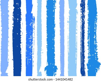 Vertical stripes of thick and thin paint or ink lines seamless vector pattern design. Brush stroke stripes vertical pattern for clothes textile fabric. Grunge striped ink background.