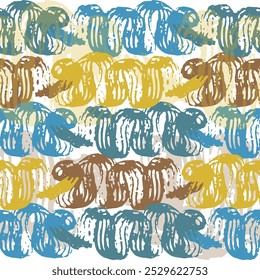 Vertical stripes of thick and thin paint or ink lines seamless vector pattern on white.  Grunge pattern for printing on fabric, business cards, posters, labels