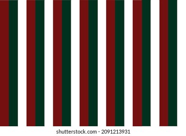 Vertical stripes with three colors red maroon green maroon and white Illustration template christmas