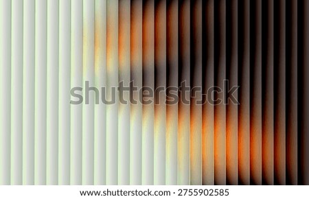 Vertical stripes with warm glow, abstract background featuring blurred orange and black shapes, soft ambient light, subtle gradient, minimal composition and gentle depth for modern visual study
