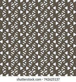 Vertical strips with monochrome geometric pattern. Abstract vector.
