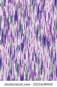  The vertical strokes of purple, pink, and green create a dynamic flow, almost like dripping paint or textured brushstrokes.