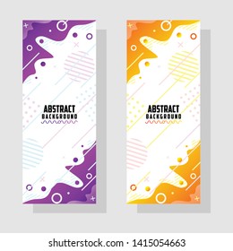 Vertical stylish memphis background with fancy colour