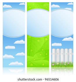 Vertical summer banners, vector eps10 illustration