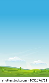 Vertical summer landscape background