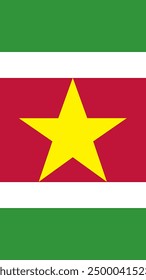 Vertical Suriname Flag, Flag of Suriname