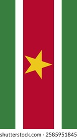 Vertical Suriname Flag Vector Images