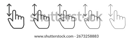 Vertical Swipe Icon simple illustration collection symbol