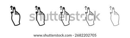 Vertical Swipe Icon vector illustration isolated