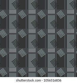 Vertical symmetrical building seamless pattern. Suitable for screen, print and other media.
