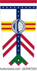 Vertical Tampa Flag, Florida, USA
