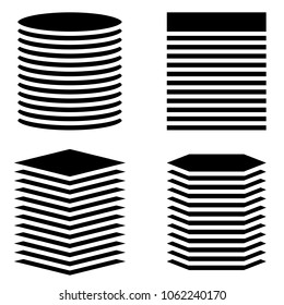 Vertical tanks, towers. Circle, rectangle, square, hexagon versions
