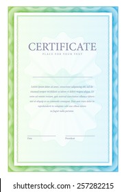 vertical Template certificate and diplomas, currency. Vector