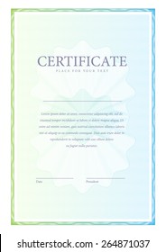 certificado de plantilla vertical y diplomas, moneda. Vector