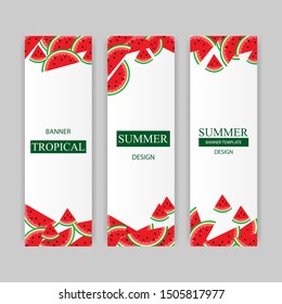 Vertical template with fruits vector