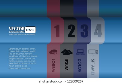 vertical template with numbers for your infographic, site