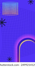 Vertikales Textformat für Vorlagen. Neo Brutalismus Stil modernen Hintergrund für Designs