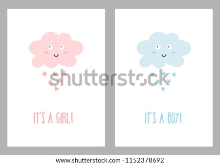 vertical templates texts its girl its stock vector royalty free its a girl cards