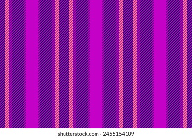 Vertical textile background of seamless texture pattern with a fabric vector lines stripe in purple and indigo colors.