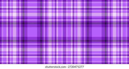 Vertical textura textil a cuadros, Vector de fondo de verificación cruzada. Patrón de tela rosa tartán sin costuras en violeta y paleta de colores claros.