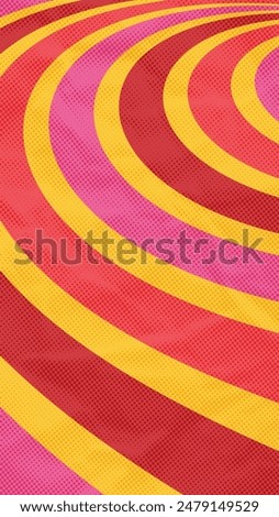 Vertical Textured Abstract Vintage Retro 60s 70s Aesthetic Pattern Background Wavy Wave Shape Illustration Hippie Wall Decoration Wallpaper Backdrop Texture Interior Rainbow Color Artistic Lines