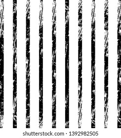 Vertical textured Stripes. Vector isolated grunge lines