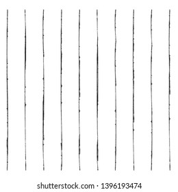Vertical textured Stripes. Vector isolated grunge lines