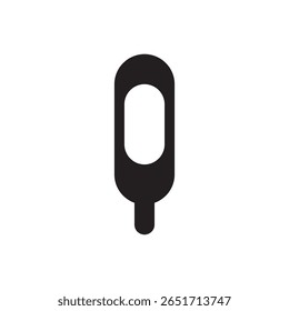 Vertical thermometer icon. Basic thermometer symbol, good for health or temperature themes.
