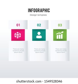 Vertical three columns infographic template design. Business concept infograph with 3 options, steps or processes. Vector visualization can be used for workflow layout, diagram, annual report, web