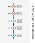 Vertical timeline chart Infographic Business Template