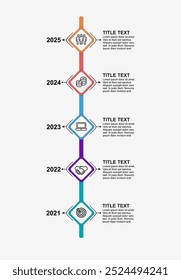 Vertical timeline chart Infographic Business Template