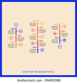 Vertical Timeline Diagram Template