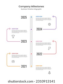 Vertical timeline infographic design template. Business template for presentation. Vector illustration.