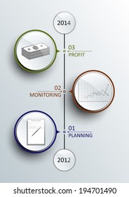 Vertical timeline Infographic. Vector template.