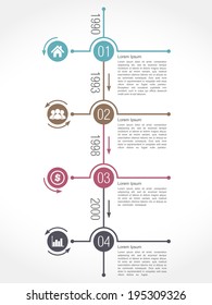 Vertical Timeline Infographics Design Template, Vector Eps10 Illustration