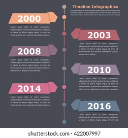 Vertical timeline infographics design template, vector eps10 illustration