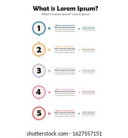 Vertical timeline info-graphics template with arrows, text, Numbers and 4 options or steps 
Info-graphics for business concept or for sites.
