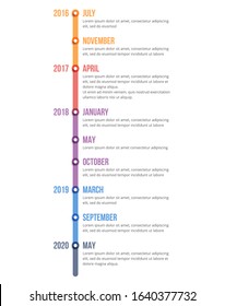 Vertical Timeline Infographics Template, Workflow, Process Chart, Vector Eps10 Illustration